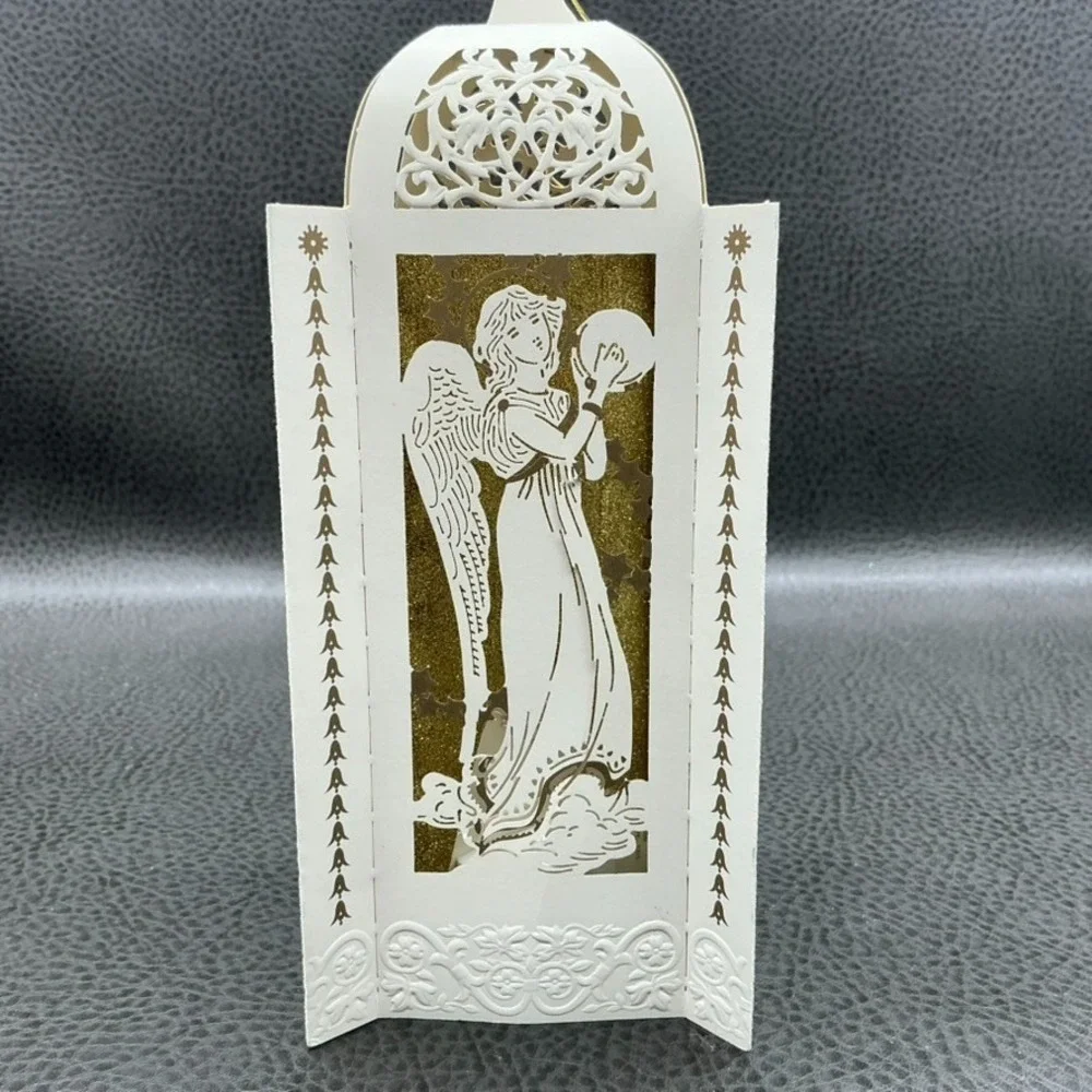 Hallmark Christmas Ornament Angel Light Laser Gallery Lantern 2000 Holiday